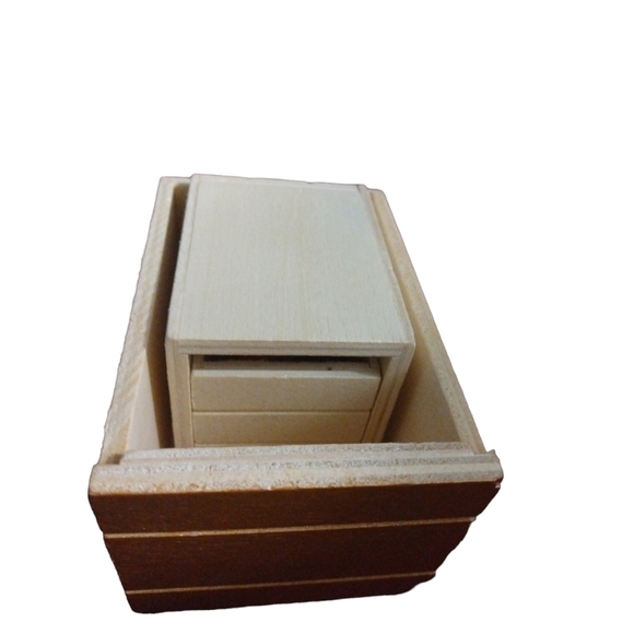 Nesting Box Mystical Dragon Vintage Wooden (5 piece) Hidden Storage  4x5 3x5 x 3 - Picture 4 of 7